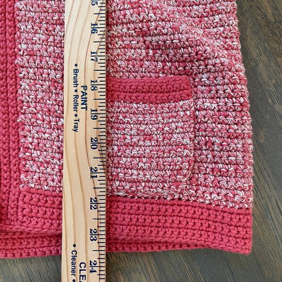 Boden Pink/Coral Knit Cardigan Jacket Women’s 8 Tweed Style Cotton Preppy Chic - Picture 11 of 11
